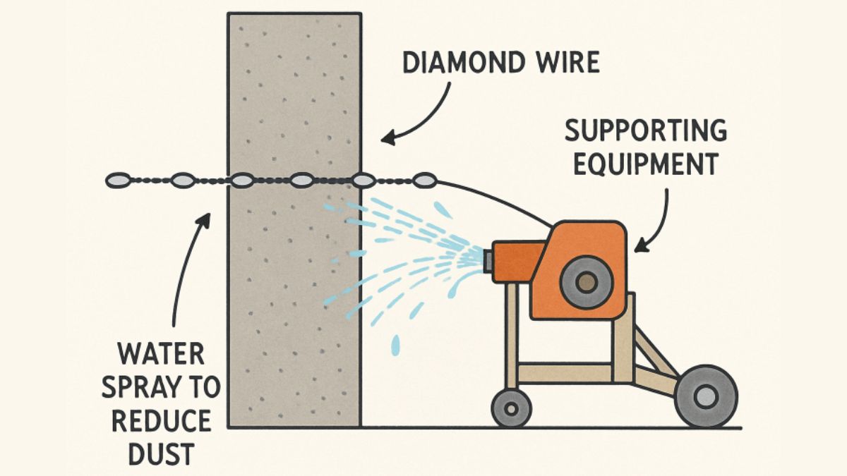 Demolition Using Wire Ropes Modern Demolition Made Possible with Diamond Wire Cutting